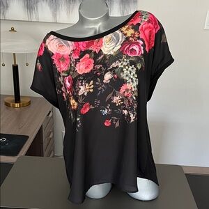 Torrid Black Floral Women's Blouse